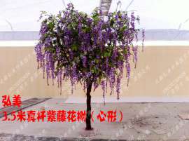 成都紫藤花树生产厂家 仿真紫藤花生产 假紫藤树定做 紫色树定做 成都假树生产