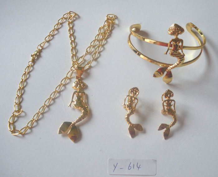 美人鱼项链，手镯及耳环（Y-614）