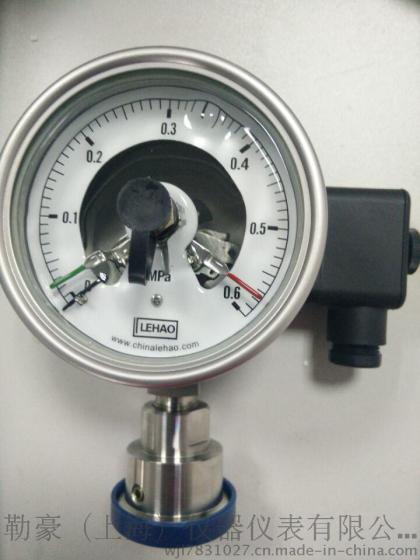 勒豪YXCN-100HF6不锈钢耐震隔膜电接点压力表