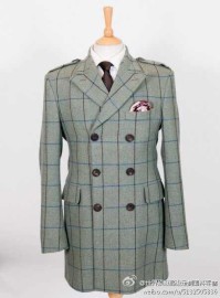 上海高级定制店客户样衣不过冬天来这么一件大衣也是相当的拉风啊—By英国Dugdale Bros & Co.经典英国花呢